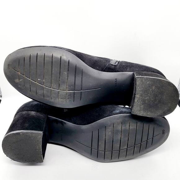 Cole Haan Grand.OS Leah Black Suede Block Heel Ankle Booties Women’s Size 7 - Picture 6 of 13